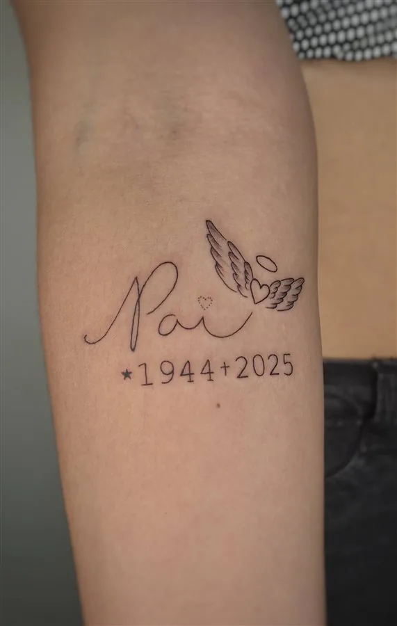 Tatuagem memorial fine line