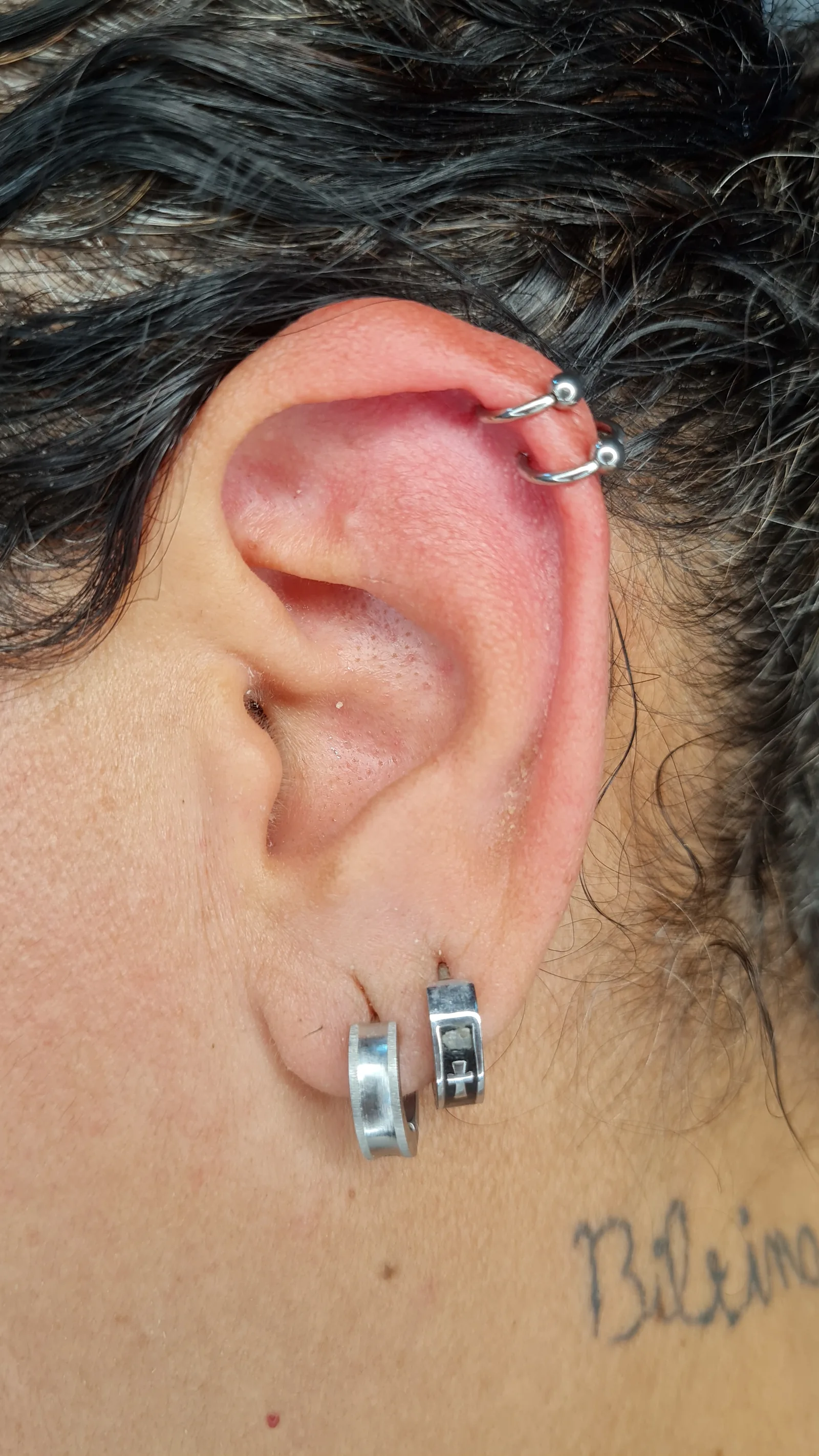 Piercing titânio — resultado